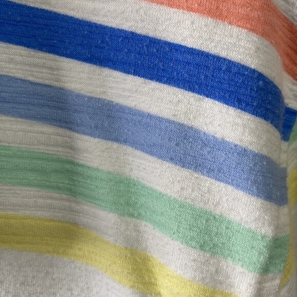 Talbots T by Talbots Striped Slub French Terry Pullover Sweater Top Long Sleeve - Picture 7 of 16